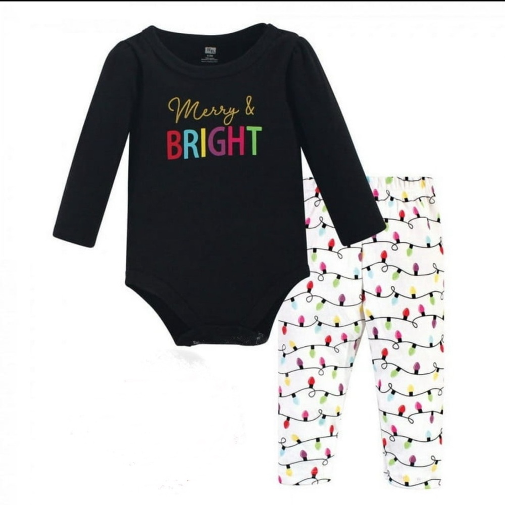 Hudson Baby Merry & Bright Baby Outfit, 6-9m